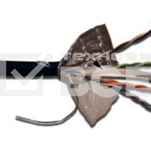 Кабель LANMASTER UTP, 4 пары, кат. 6, с перегородкой,  550Mhz, PE, внешний, с водоблок. слоем, 305 м