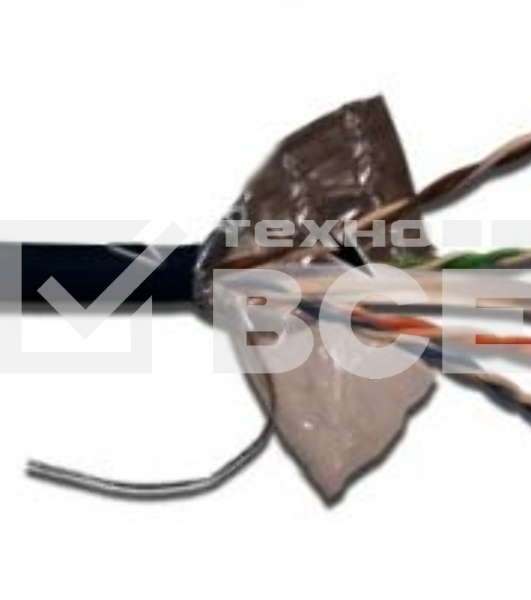 Кабель LANMASTER UTP, 4 пары, кат. 6, с перегородкой,  550Mhz, PE, внешний, с водоблок. слоем, 305 м