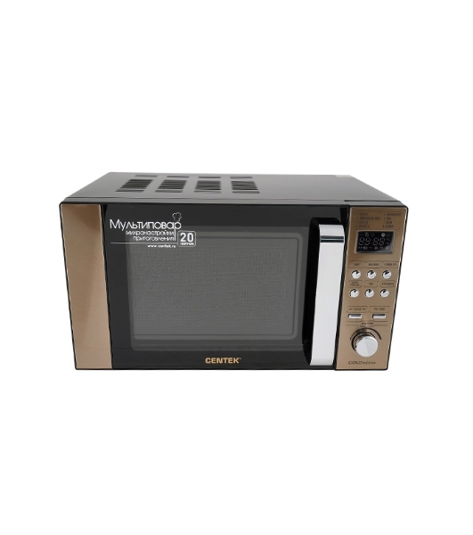 Микроволновая печь Centek CT-1584 черный/золотистый, 20 л, 700 Вт, переключатели - кнопки, поворотный механизм