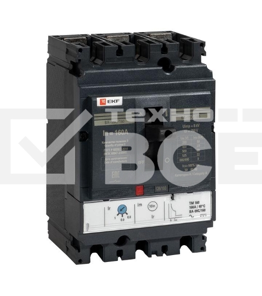 Выключатель автоматический 3п ВА-99C 160/160А 36кА EKF mccb99C-160-160