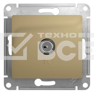 Механизм розетки TV 1-м СП Glossa оконечной 1DB титан SchE GSL000491