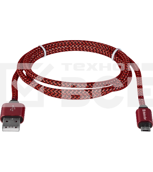 Кабель Defender USB2.0 TO MICRO-USB 1M RED USB08-03T