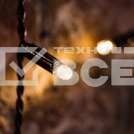 Гирлянда светодиодная «Дождь» 2x0,8 м, черный провод, 230 В, диоды ТЕПЛЫЙ БЕЛЫЙ , фото2