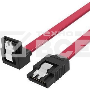 Кабель Vention SATA 3 M/SATA 3 M угол 90 с защелками, красный - 0.5 м KDDRD