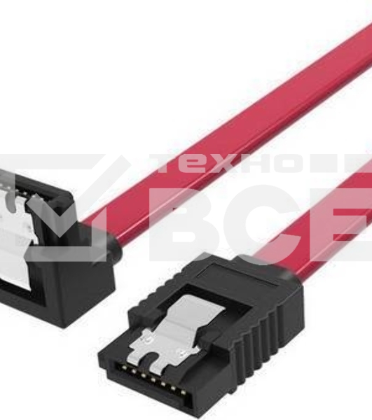 Кабель Vention SATA 3 M/SATA 3 M угол 90 с защелками, красный - 0.5 м KDDRD