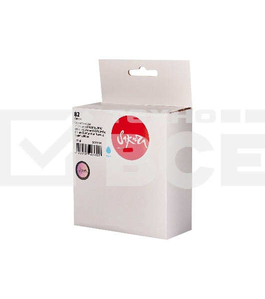 Картридж струйный Sakura C4911A (№82 Cyan) для HP, голубой, 72 мл.