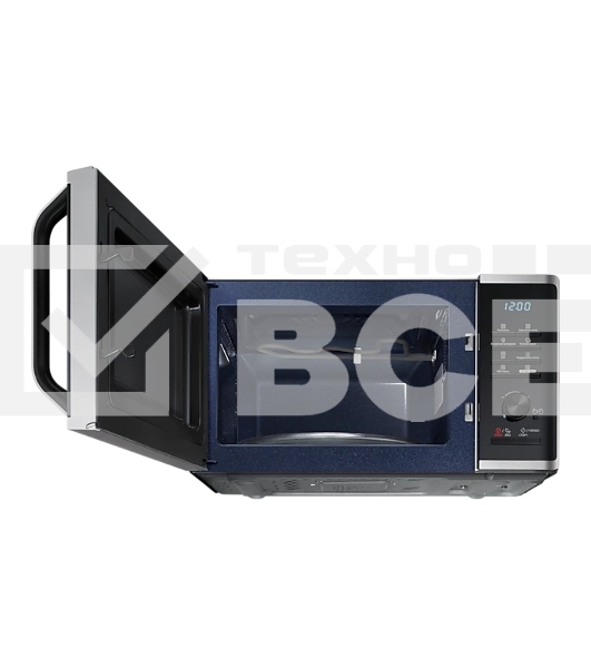Микроволновая печь Samsung MG-23K3575AS черный /серебристый, 23 л, 800 Вт, переключатели - кнопки/поворотный механизм