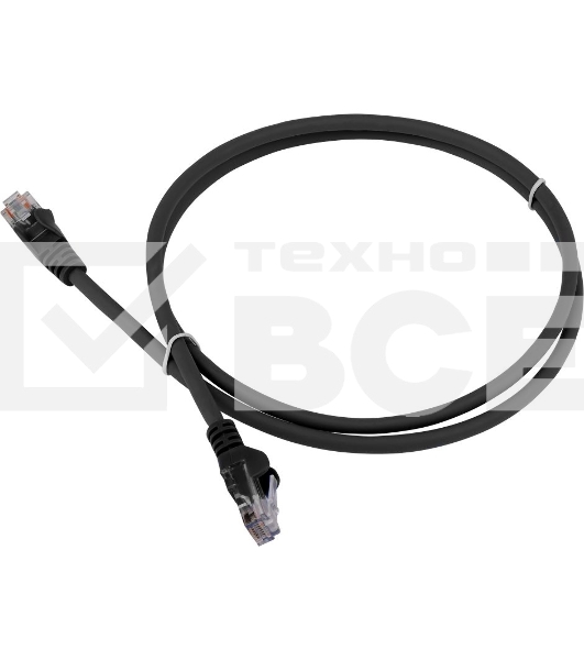 Патч-корд LANMASTER LSZH UTP кат.6, 1.0 м, черный