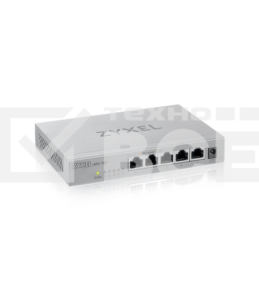 Мультигигабитный коммутатор Zyxel MG-105, 5x1/2,5GE, настольный, бесшумный