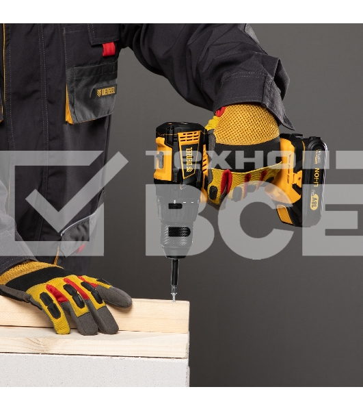 Дрель-шуруповерт аккумуляторная Denzel BLDL-IB-18-02, 18В, 2 АКБ, Кейс