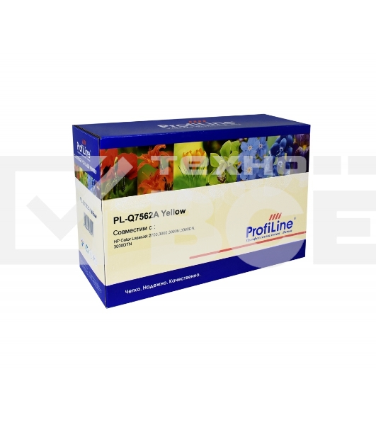 Картридж лазерный PL-Q7562A для принтеров HP Color LaserJet 2700/3000/3000N/3000DN/3000DTN Yellow 3000 копий ProfiLine