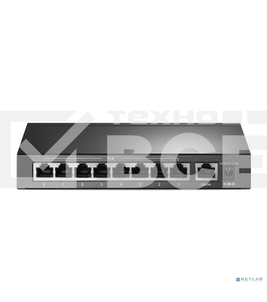 Коммутатор 9-port 10/100Mbps unmanaged switch with 8 PoE+ ports, compliant with 802.3af/at PoE, 65W PoE budget, support 250m Extend Mode, Priority mode and Isolation mode, desktop mount, plug and play.