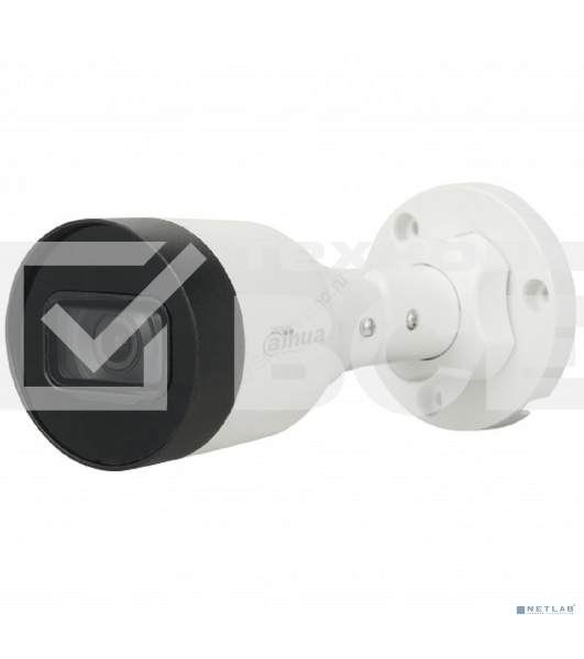 Уличная цилиндрическая IP-видеокамера DAHUA DH-IPC-HFW1431S1P-0360B-S6 4Мп, 1/2.9” CMOS, объектив 3.6мм, обнаружение людей, ИК 30м, IP67, металл/пластик