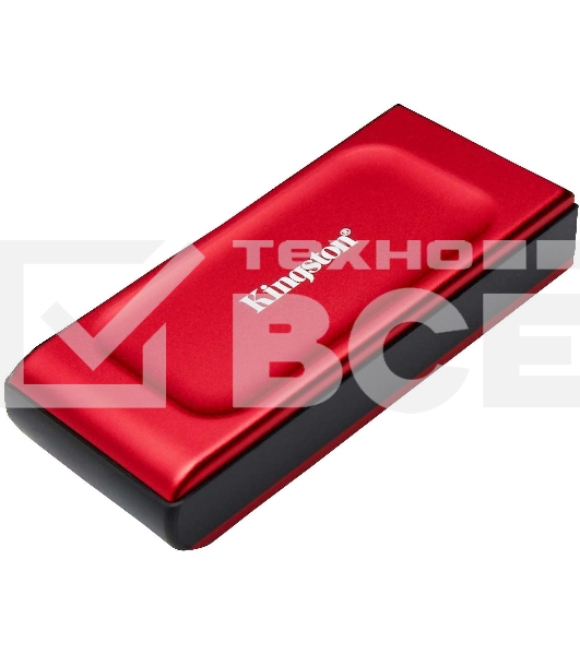 Твердотельный накопитель Kingston External SSD XS1000, 2000GB, Type-C/A, USB 3.2 Gen 2, R/W 1050/1000MB/s, 70x33x14mm, 29g., Red (5 лет)