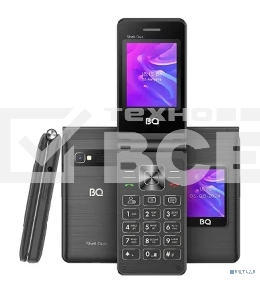 Мобильный телефон BQ 2412 Shell Duo черный MTK 6261 D