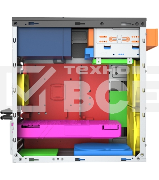 Компьютерный корпус с блоком питания 500Вт./Case Foxline FL-702, mATX, 1x5.25EXT, 1x3.5EXT, 2x3.5INT, 2xUSB 2.0, HDA, w/o FAN, w/500W ATX PSU, w/1.2m EU pwr cord