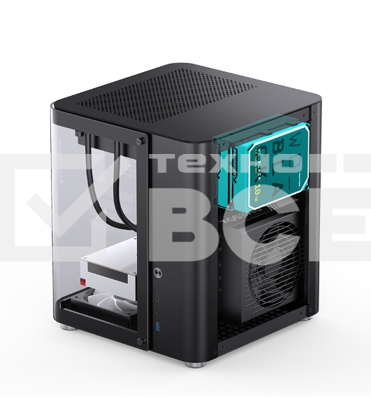 Корпус без блока питания Корпус JONSBO TK-1 Black 2.0 MATX без БП, mini-ITX, micro-ATX, черный
