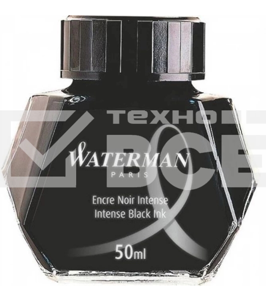Флакон с чернилами Waterman (CWS0110710) Intense Black чернила 50мл для ручек перьевых