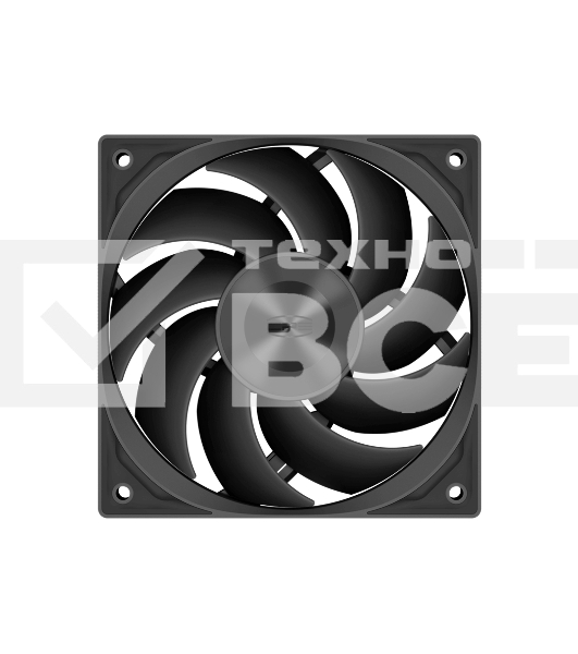 Кулер для ПК PCCooler F5R120 BK 3IN1 черный (120x120x25mm, 4-pin PWM, 46CFM, 26.88dBA, 1800RPM, 3pcs)