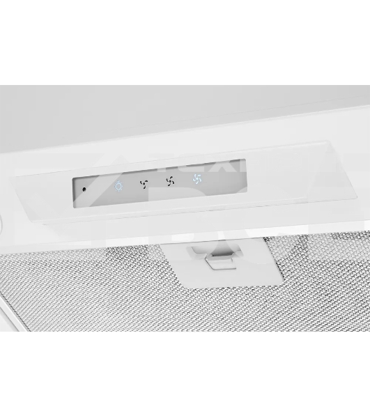 Вытяжка встраиваемая Kuppersberg INLINEA 52 White, ширина 52 см, отвод/рециркуляция, 850 м3/час, электронное сенсорное управление, таймер, пульт ДУ, 3 скорости, светодиодное освещение 2х3,5 Вт, металлический жироулавливающий фильтр, угольный фильтр С6С (о