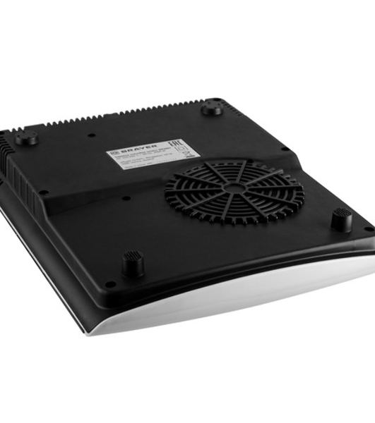 Плита настольная электрическая BRAYER BR2801 белый/черный, 2 кВт, индукция, конфорки - 1, стеклокерамика, сенсор