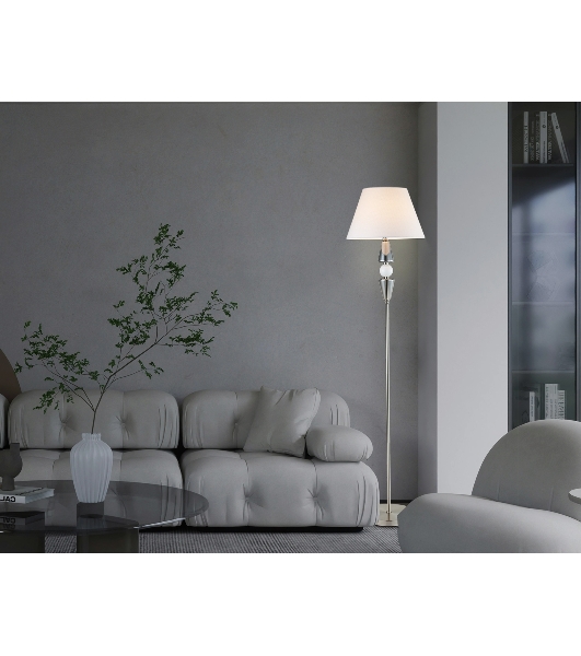 Светильник Ambrella light LH75265 SN/FR сатин никель/белый матовый E27 max 60W D360*1560