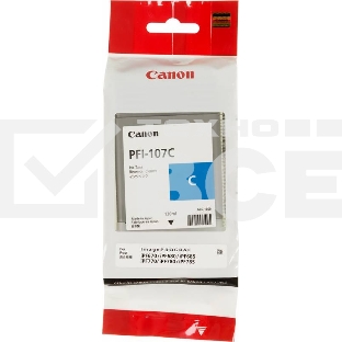 Картридж струйный Canon PFI-107C (6706B001) голубой (130 мл) для Canon iP F680/685/780/785