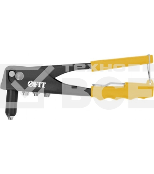 Заклепочник FIT 320012,4-4,8 мм, 240мм, 4 насадки,для заклепок из алюминия