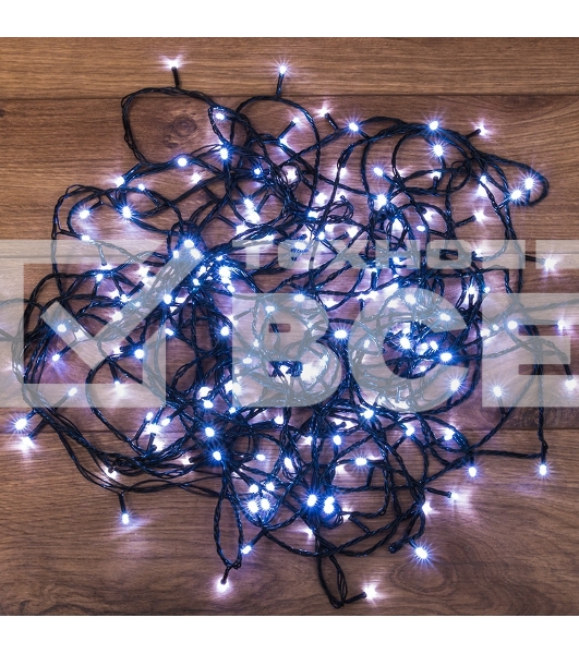 Гирлянда светодиодная универсальная 200 LED БЕЛЫЕ 20 метров, с контроллером