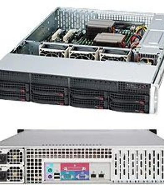 Корпус SUPERMICRO CSE-825TQC-R1K03LPB 8x 3.5' Hot-swap SAS3/ SATA Drive Bays & 2x Fixed 3.5' Drive Bays, 1000W Redundant PWS, SAS3(12 Gbps) HDD support