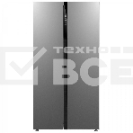 Холодильник Бирюса SBS 587 I нержавеющая сталь мат. двухкамерный Side-by-Side 347/201 л морозилка сбоку, фото 1