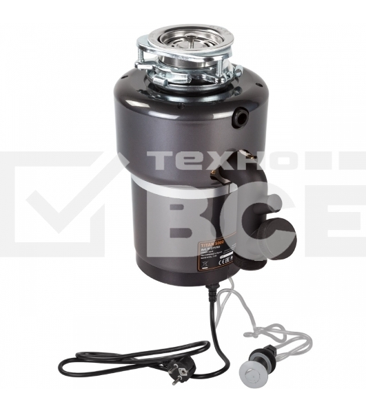 Измельчитель пищевых отходов Bort TITAN MAX Power {780 Вт; 1400 мл; 3800 об/мин; 6,3 кг; 220 В; 50 Гц; набор аксессуаров 4 шт} [91275790]