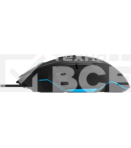 Мышь проводная Acer OMW123 черный, 6400 dpi, USB, кнопки - 8