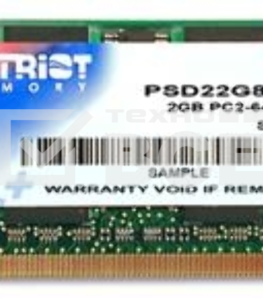Оперативная память Patriot, DDR2, 2GB (1x2 GB), 800 MHz, CL6, SO-DIMM