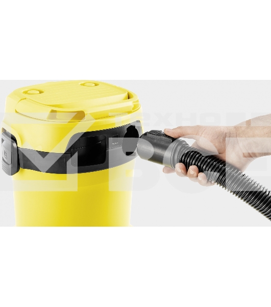 Строительный пылесос Karcher WD 2 Plus V-12/4/18 желтый, 1000 Вт, уборка сухая/сбор воды, пылесборник мешок/контейнер, 12 л