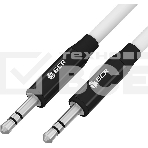Кабель GCR 3.0m аудио jack 3.5mm/jack 3.5mm белый, AL case черный, M/M, GCR-54752, фото2