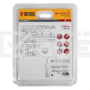 Диск пильный для УШМ, Мультирез, 125 х 22,2 мм Denzel