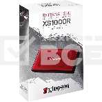 Твердотельный накопитель Kingston External SSD XS1000, 2000GB, Type-C/A, USB 3.2 Gen 2, R/W 1050/1000MB/s, 70x33x14mm, 29g., Red (5 лет), фото9