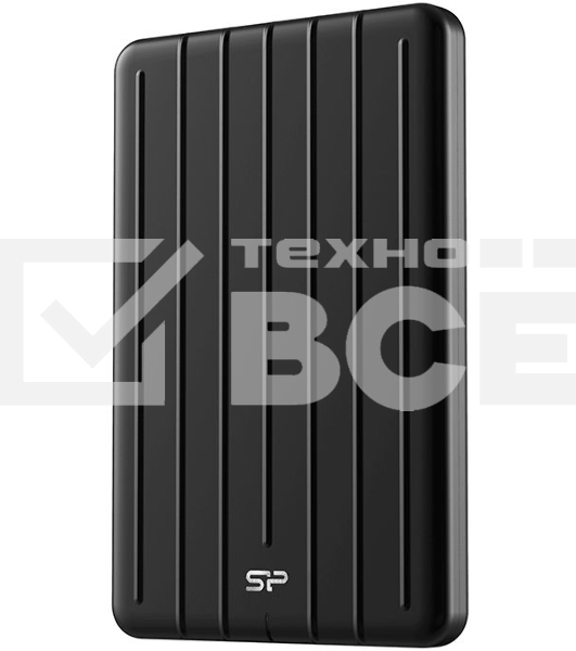 Твердотельный диск Silicon Power Bolt B75 Pro, External, 2Tb Type-C [R/W - 520/420 MB/s] Алюминий/Черный