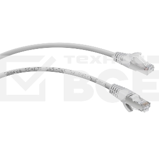 Шнур комм. Cabeus, Cat.5e, экр., F/UTP, RJ45/RJ45, PVC, AWG24, 1м, серый
