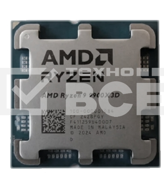 Процессор AMD RYZEN 9 9900X3D OEM (Granite Ridge, 4nm, C12/T24, Base 4,4GHz, Turbo 5,5GHz, GPU Radeon Graphics, L3 128Mb, TDP 120W, SAM5)