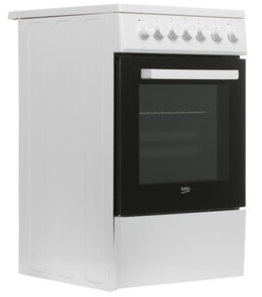Плита электрическая Beko FSE57110GW белый, конфорок 4 шт, духовка 55 л, гриль, 50 см x 85 см x 60 см