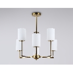 Люстра Ambrella light LH56215/6 BS/FR латунь/белый матовый E27/6 max 60W D600*600, фото4