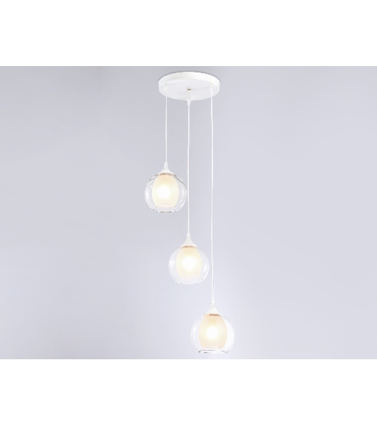 Подвесной светильник TR3540/3 WH/CL/FR белый/прозрачный/белый матовый E27*3 max 40W D281*800