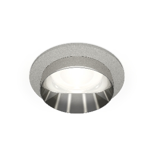 Комплект встраиваемого светильника Ambrella light XC6514022 SGR/PSL серый песок/серебро полированное MR16 GU5.3 (C6514, N6132)