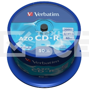 Диск CD-R Verbatim 700Mb 48x Cake Box (50шт) (43343)