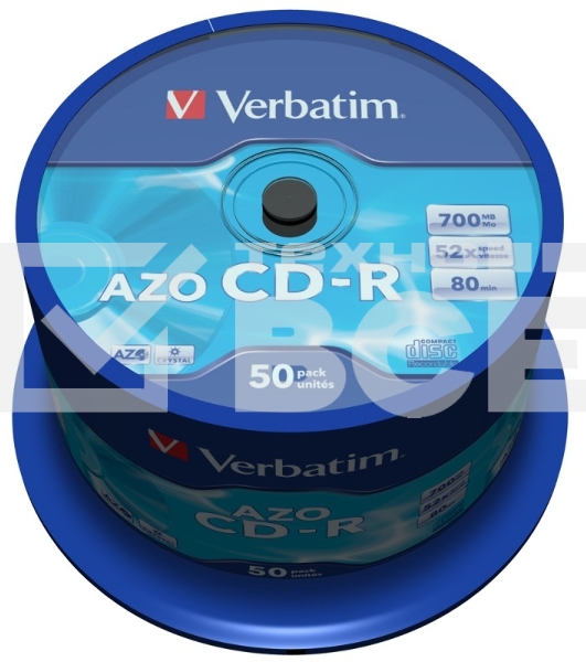 Диск CD-R Verbatim 700Mb 48x Cake Box (50шт) (43343)