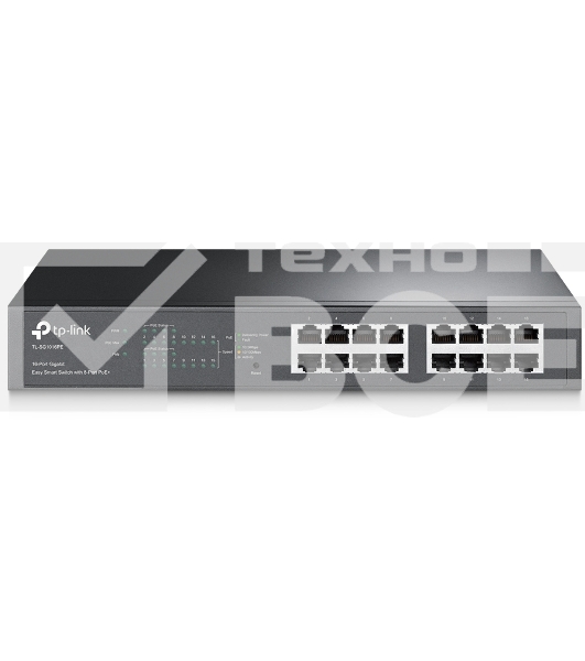 Коммутатор TP-LINK SMB TL-SG1016PE Easy Smart гигабитный 16-портовый коммутатор с 8 портами PoE+