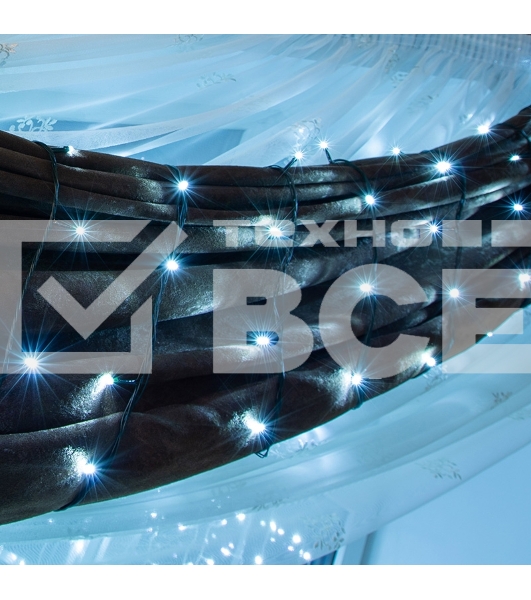 Гирлянда светодиодная универсальная 200 LED БЕЛЫЕ 20 метров, с контроллером