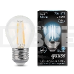 Светодиодная лампа GAUSS 105802207 LED Filament Шар E27 7W 580lm 4100K 1/10/50, фото 1